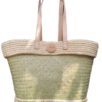 Malagasy bag in mats and raffia